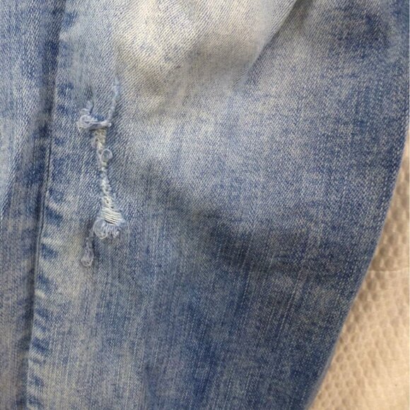 American Eagle x Young Money Mens Stacked Skinny Light Wash Distressed Jeans 36x - Picture 7 of 15